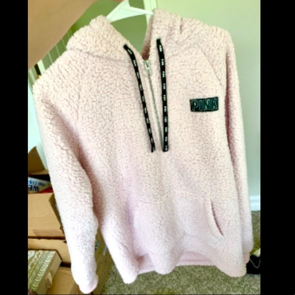 Victoria’s Secret Pink Sherpa Hoodie - Picture 2 of 2